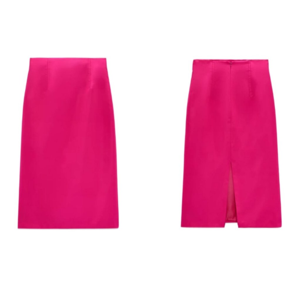 ZARA LIMITED EDITION PENCIL SKIRT NEON FUCHSIA | 3487/653
